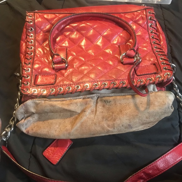 Michael Kors Hamilton Red Quilted Leather Tote - Picture 6 of 6